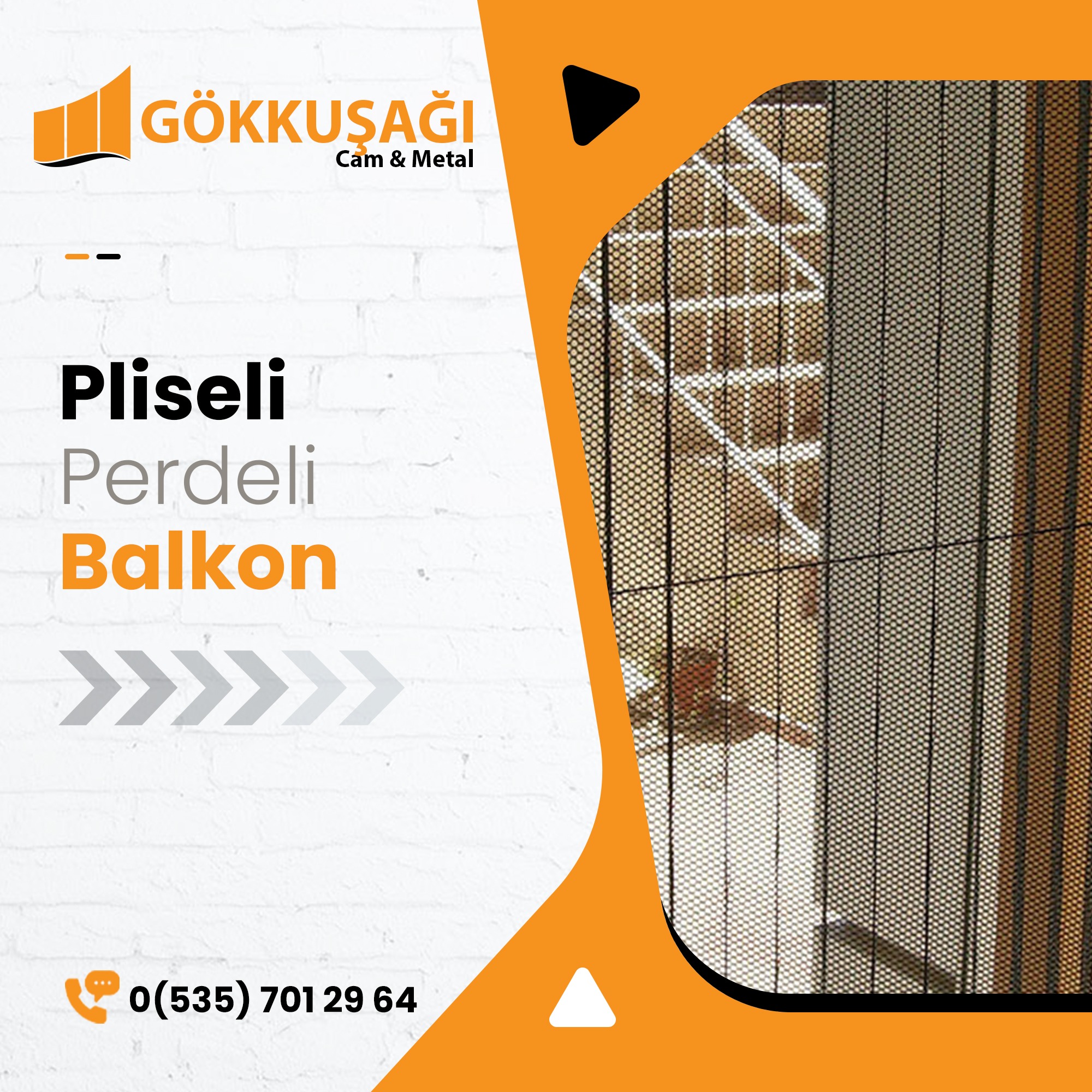 Selçuklu Pliseli Perdeli Cam Balkon